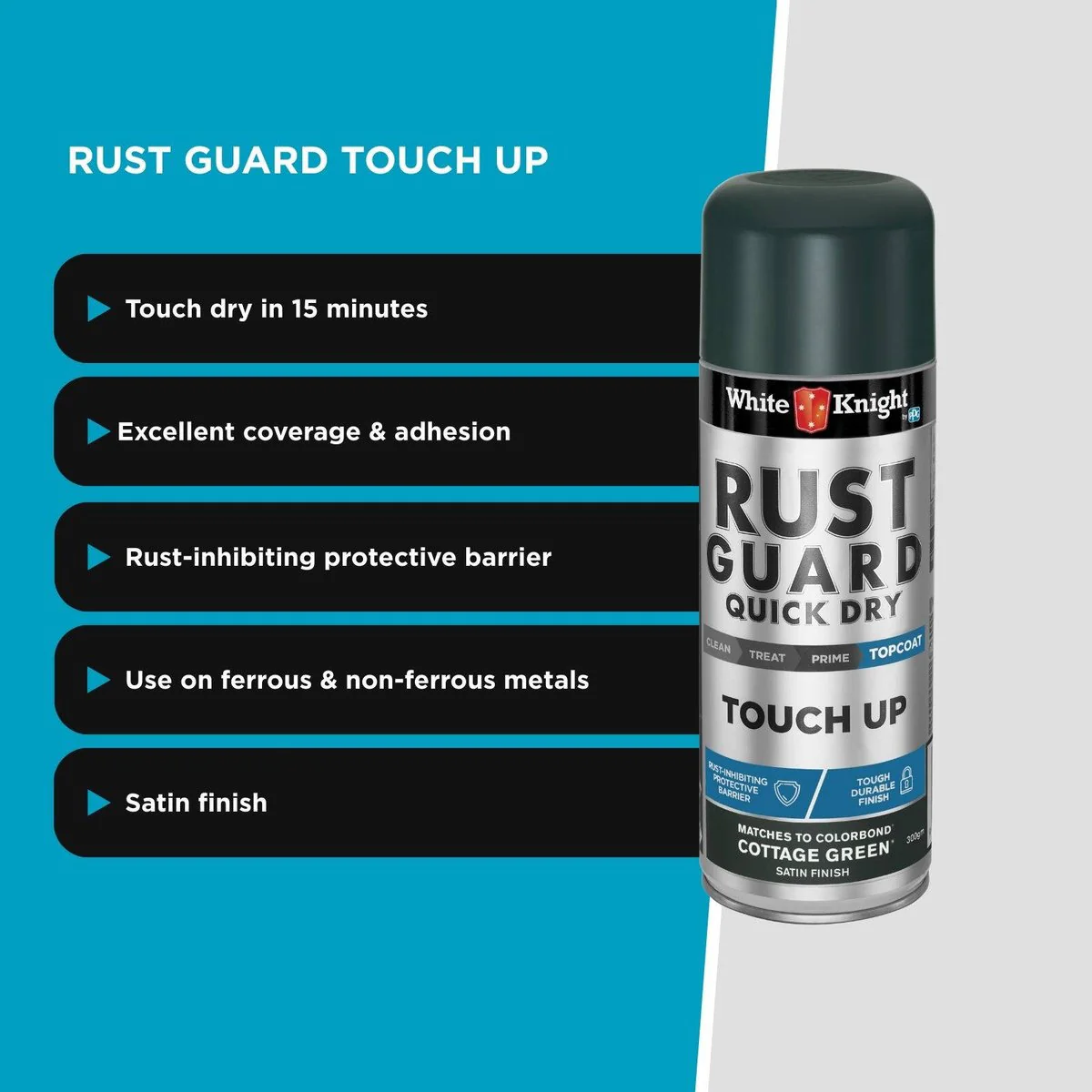 White Knight Rust Guard - 300g - Solvent Based - Satin Finish - Image 4