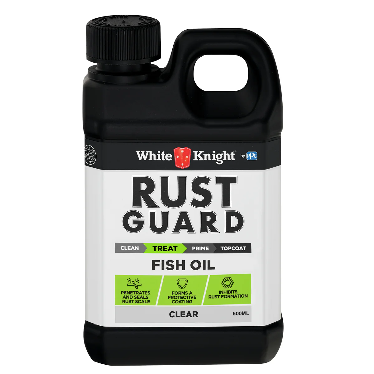 White Knight Rust Guard Fish Oil - 0.5L - Deodorised - Clear - Prevents Rust