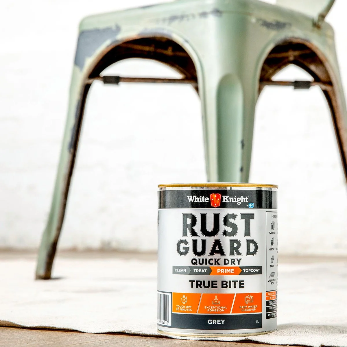 White Knight Rust Guard Grey Primer Paint 0.5L - Quick Dry - Anti-Corrosive - Image 2