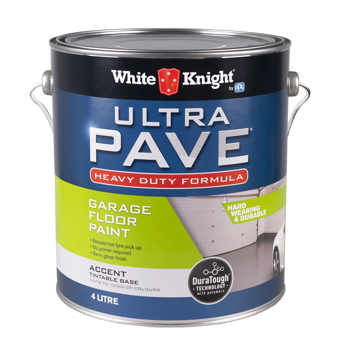 White Knight Ultra Pave 4L Garage Floor Paint - Accent - Heavy Duty - Oil Resistant