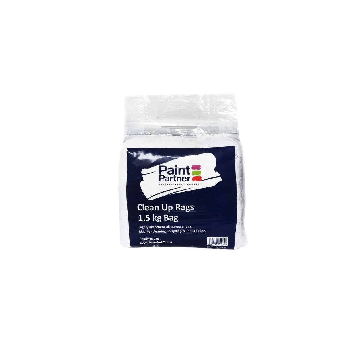 White Rags Paint Partner 1.5kg Cleaning Rags 90mm x 250mm White