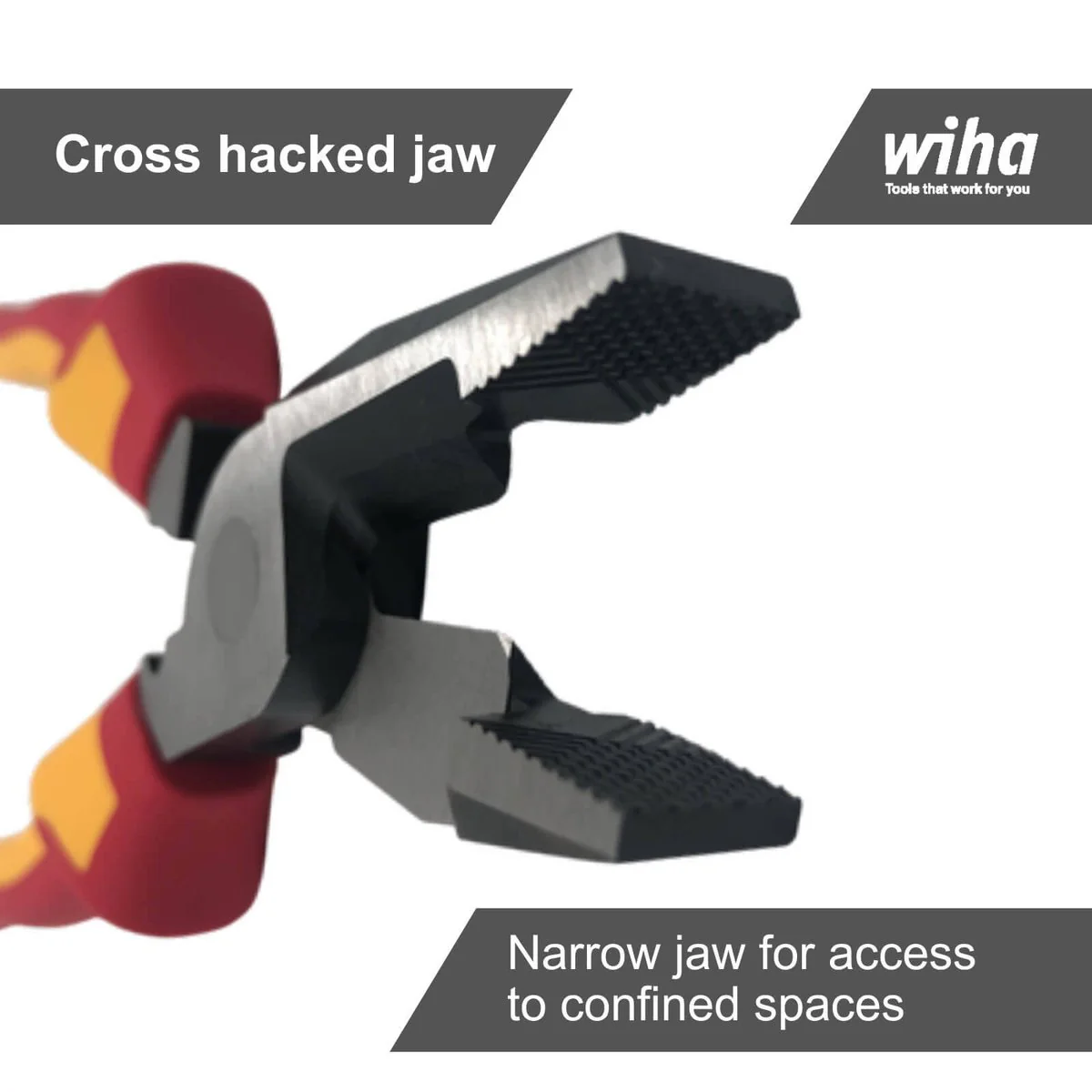Wiha Plier Set Crosscut Diagonal Cutters - 2 Piece Insulated - 220mm - Yellow - VDE Approved - Image 4