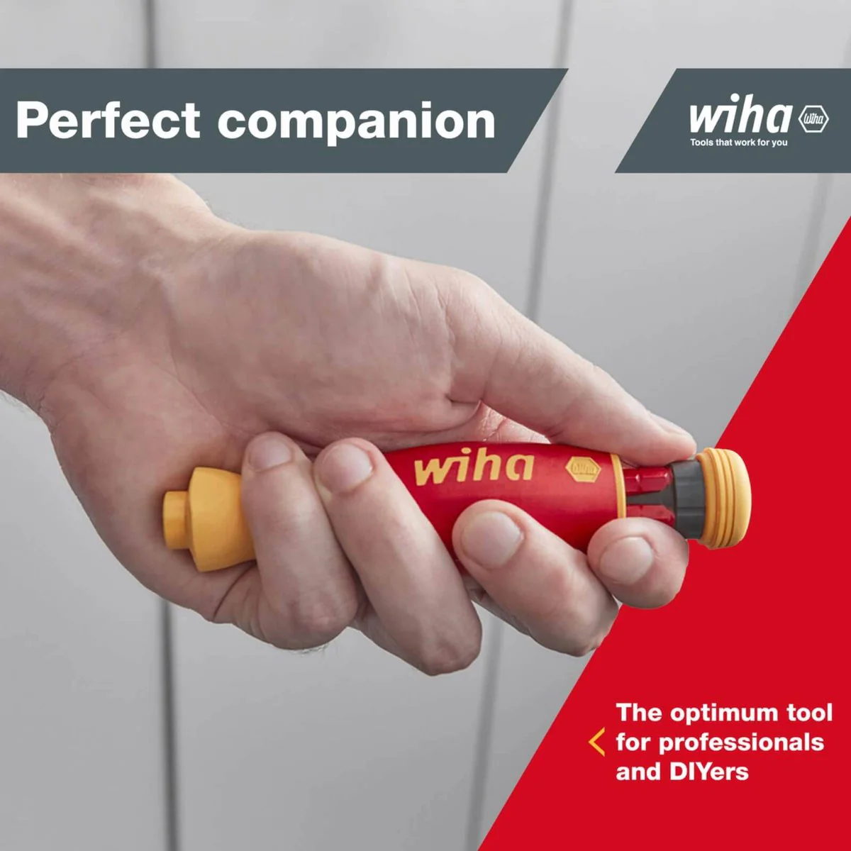 Wiha PocketMax Electric Screwdriver Bit Magazine - 4 SlimBits - VDE Insulated - 75 mm - Yellow/Red - Image 5