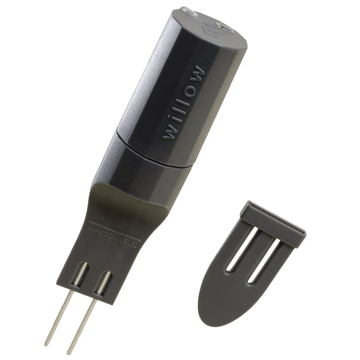 Willow Smart Indoor Plant Sensor - Charcoal - Monitors Soil Moisture, Light, Temperature, Humidity - Bluetooth Connectivity