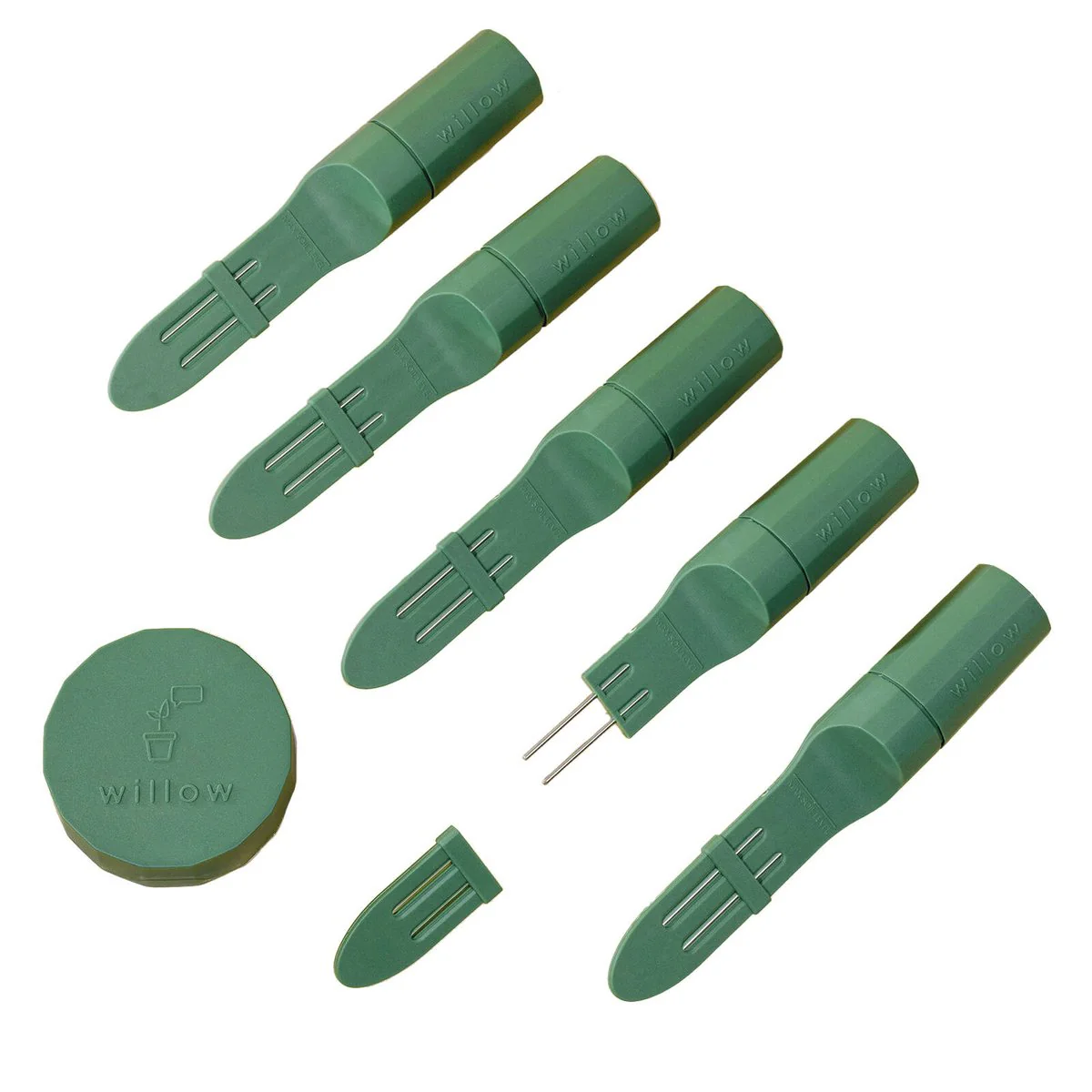 Willow Smart Indoor Plant Sensor Urban Jungle Pack - 5 Sensors & Hub - 355mm x 40mm x 197mm - Monitors Soil Moisture, Light, Temperature, Humidity