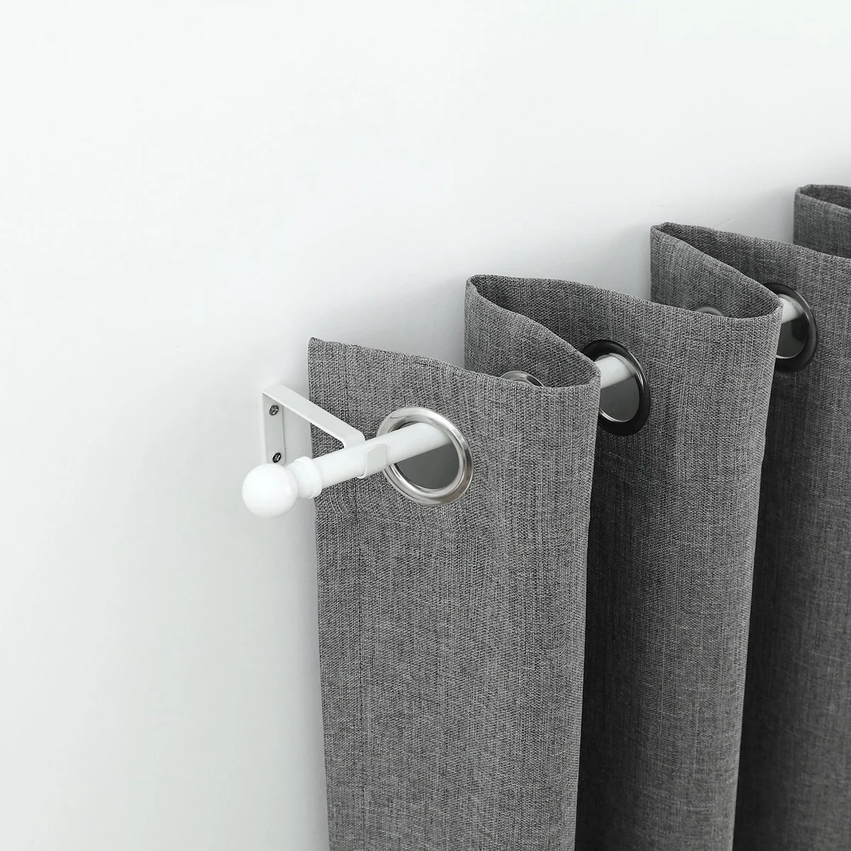 Windoware 100mm White Metal Single Curtain Unstayed Bracket 2 Pack - Image 3