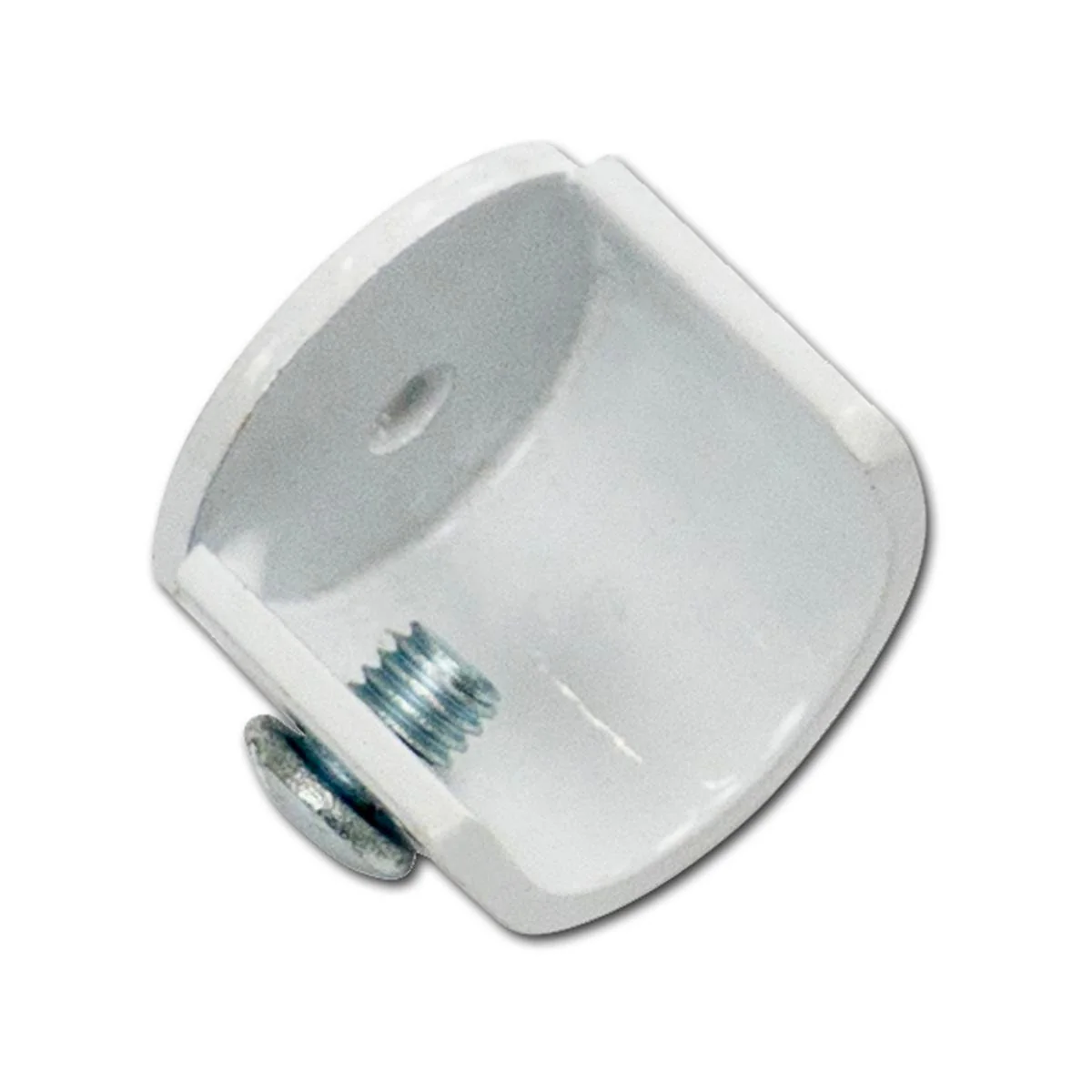 Windoware 25mm White Curtain Rod Stirrup Bracket 2 Pack - Secure Installation - Versatile Mounting