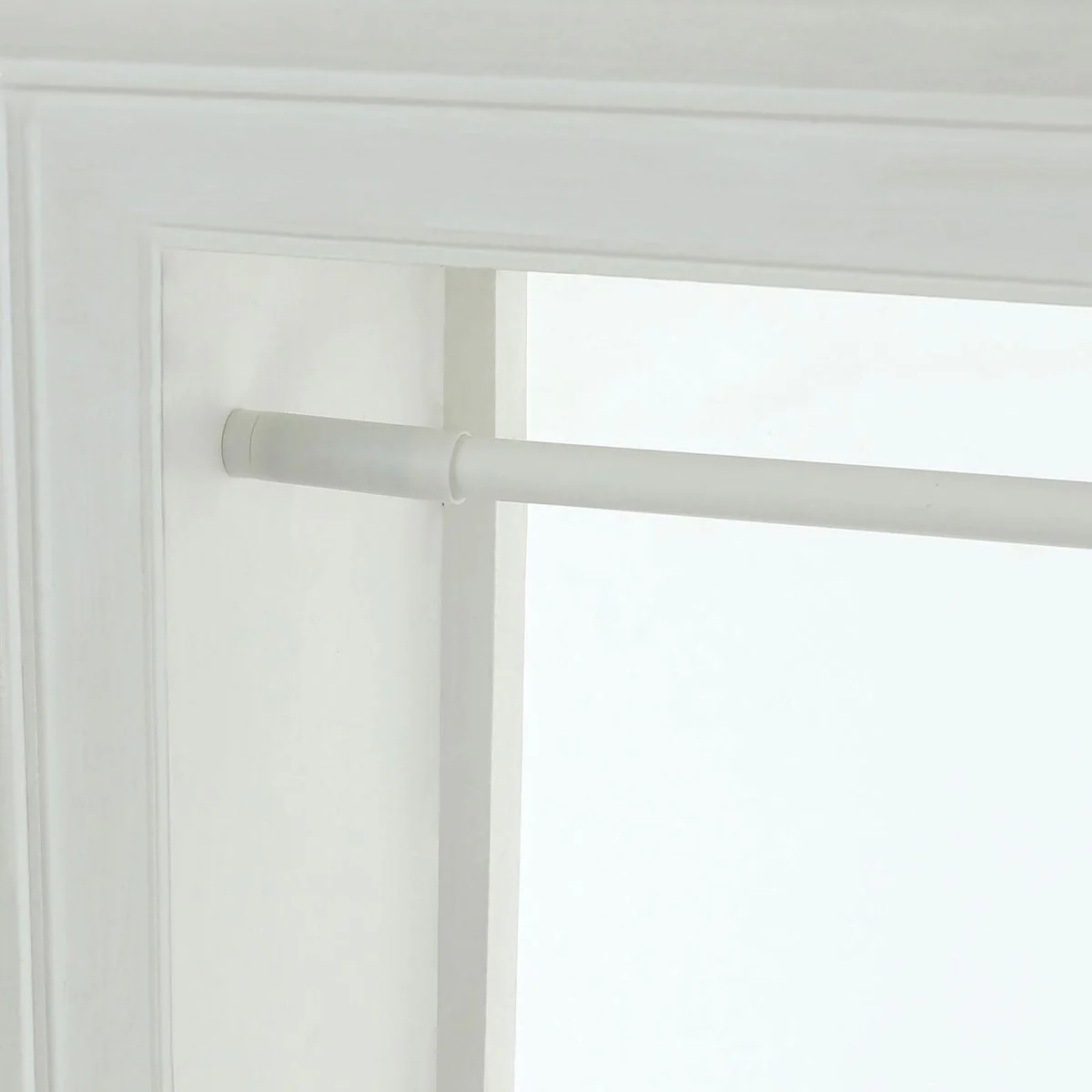 Windoware 25mm White Spring Fit Curtain Rod End - 1 Pack - Screw-Free Installation - Strong Spring Action - Image 2