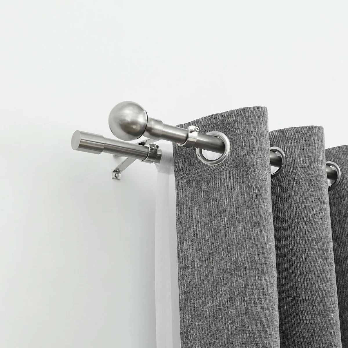 Windoware 25mm Satin Double Curtain Rod Bracket 3 Pack - Metal - 40mm x 40mm x 40mm - Image 3
