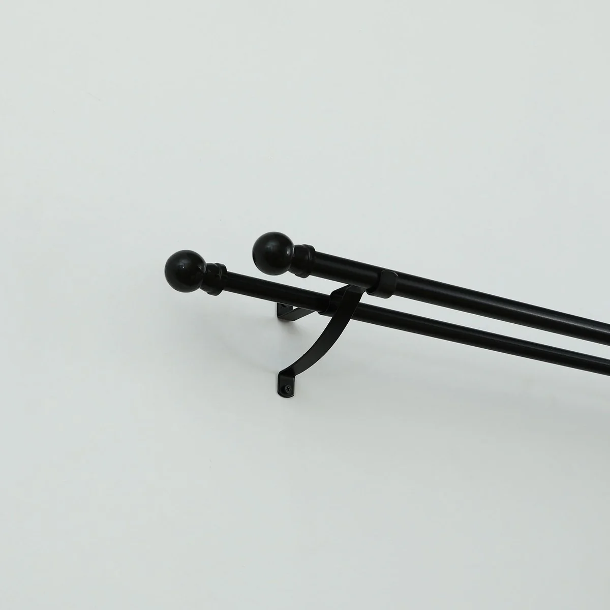 Windoware Curtain Rod Brackets - 127mm - Black - Metal - 2 Pack - Image 2