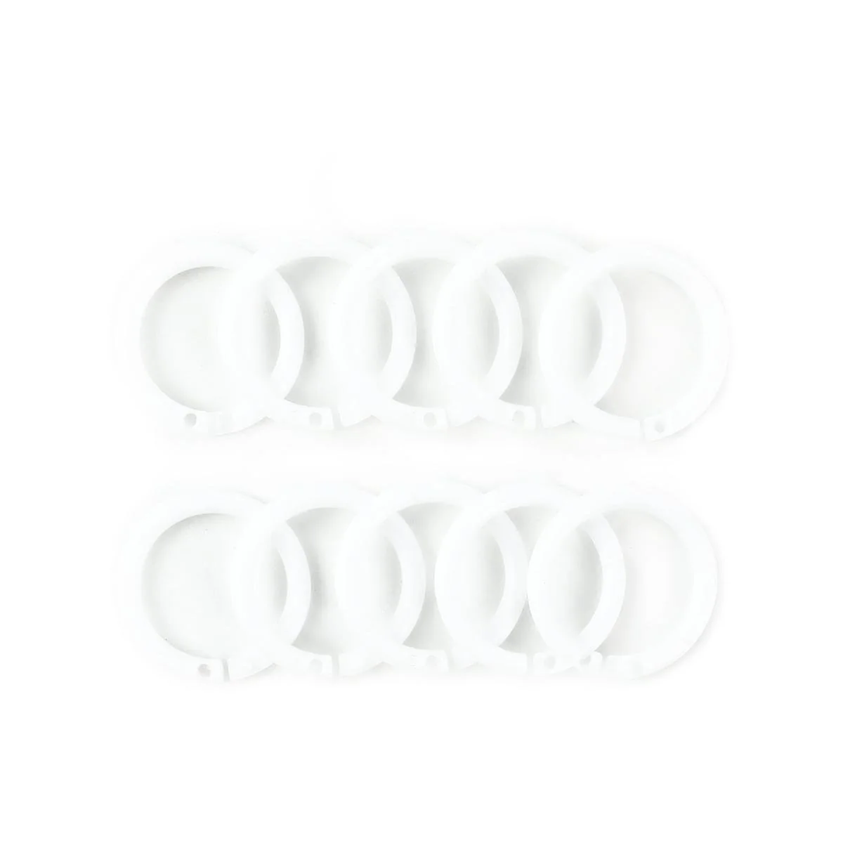 Windoware Curtain Rod Rings - 25mm - White - 10 Pack - Plastic