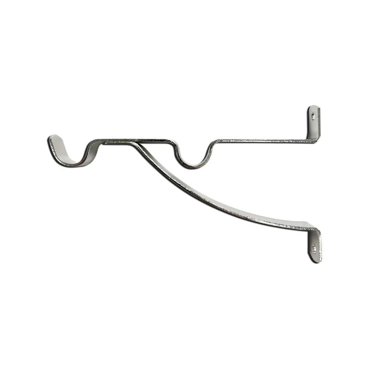 Windoware Satin Double Stayed Curtain Rod Bracket 2 Pack - 127mm - 16mm Support