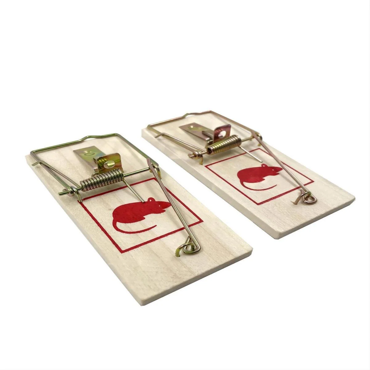 Wooden Mouse Trap - 2 Pack Timber Trap - Easy Set - Indoor & Outdoor Use - 46mm x 98mm