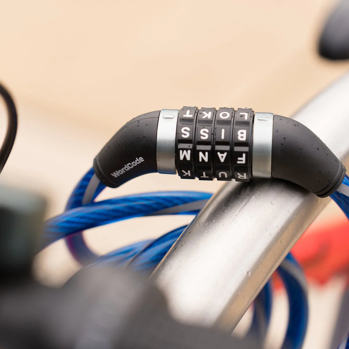 Wordcode Reflective Cable Lock 12mm x 1.8m - Durable Steel - Easy Combination - Image 5