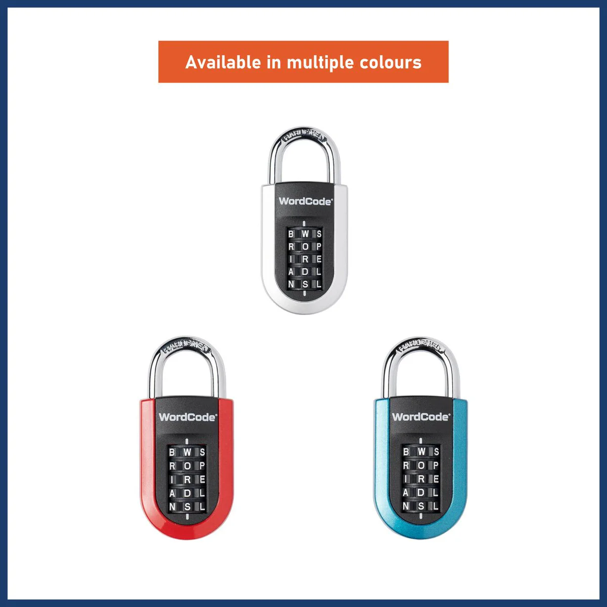 Wordcode Vertilock 5 Dial Stacker Combination Padlock - 43mm x 92mm - Secure Word-Based Lock - Image 3