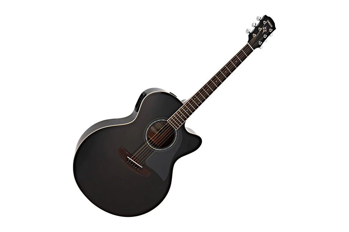 Yamaha CPX600 Acoustic-Electric Guitar in Black - Rich Tone & Comfort - Image 3