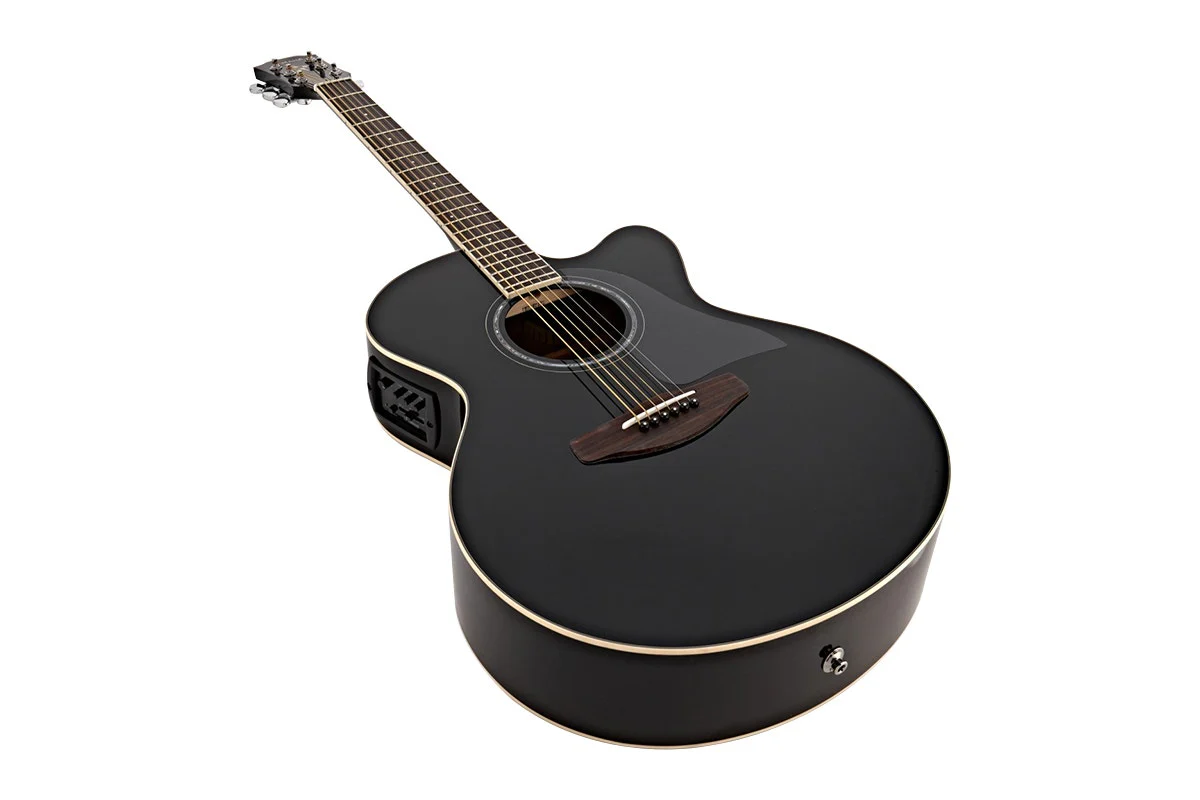 Yamaha CPX600 Acoustic-Electric Guitar in Black - Rich Tone & Comfort - Image 4