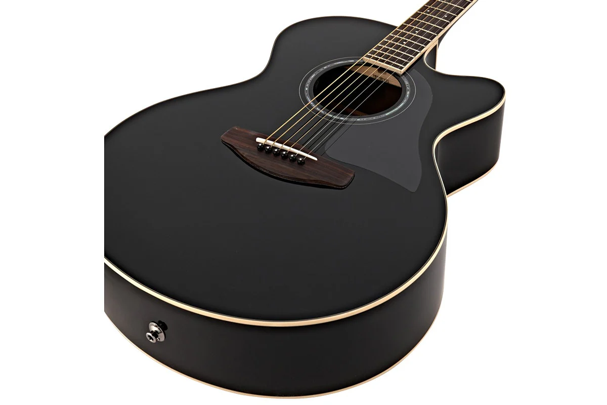 Yamaha CPX600 Acoustic-Electric Guitar in Black - Rich Tone & Comfort - Image 5