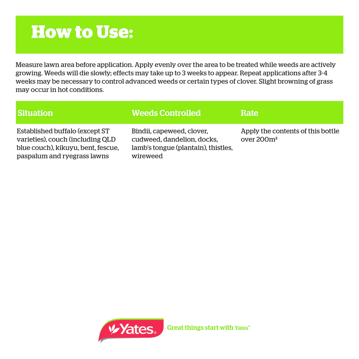 Yates Buffalopro Hose on Lawn Weed Killer 4L - Liquid - 200m² Coverage - Image 3