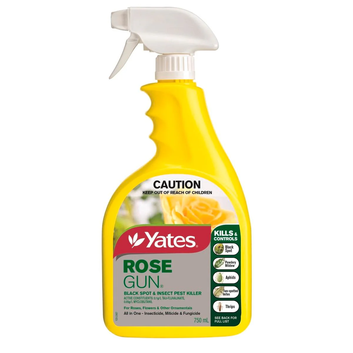 Yates Rose Gun - 750ml - Spray - Insecticide and Fungicide