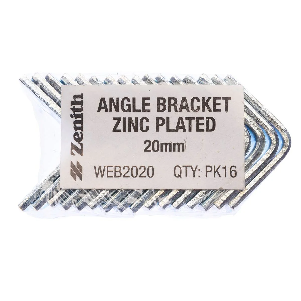 Zenith Angle Bracket - 20mm - Zinc Plated - 16 Pack