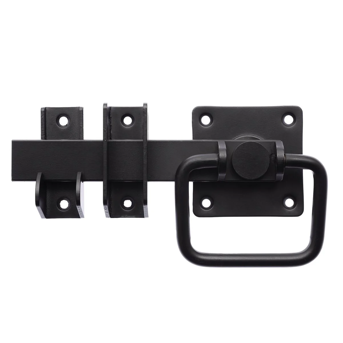 Zenith Matte Black Ring Pull Gate Latch - 115mm x 32mm x 210mm - Steel - Image 2