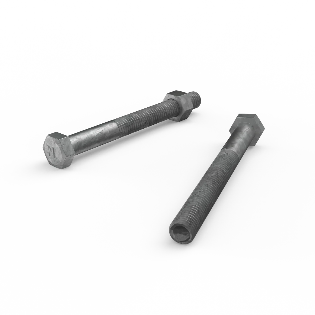 Zenith Hot Dip Galvanised Hex Head Bolts M12 x 120mm 4.6 Grade Steel