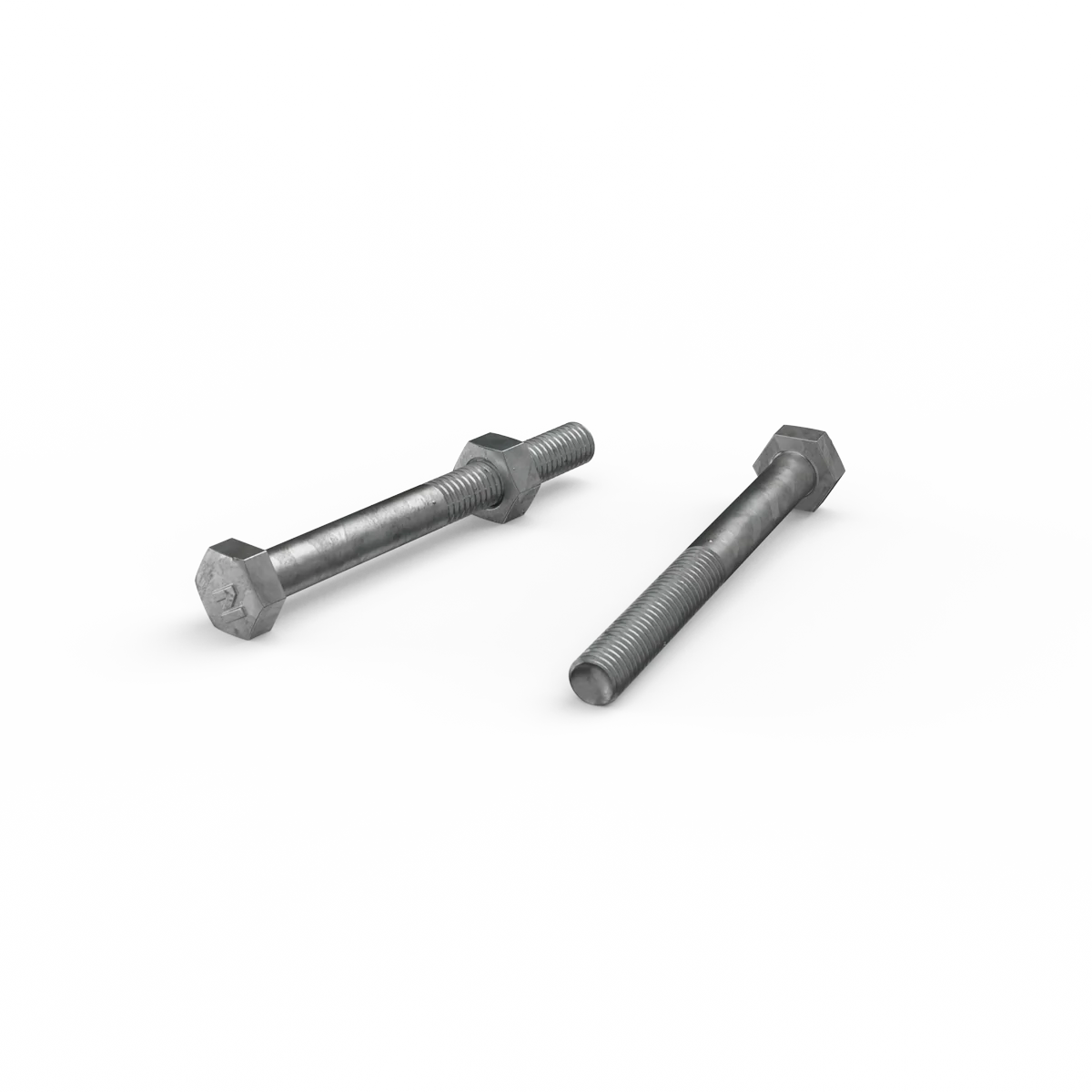 Zenith Hot Dipped Galvanised Hex Head Bolt - M6 x 60mm - 4.6 Grade Steel - 1 Pack