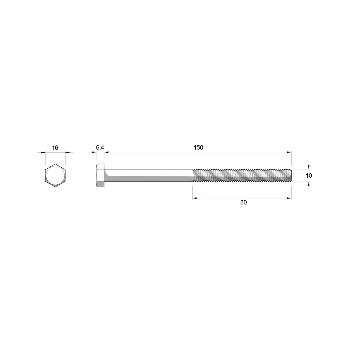 Zenith M10 x 150mm Zinc Plated Hex Head Bolts and Nuts 25 Pack - Reliable Fastening Solutions - Image 3