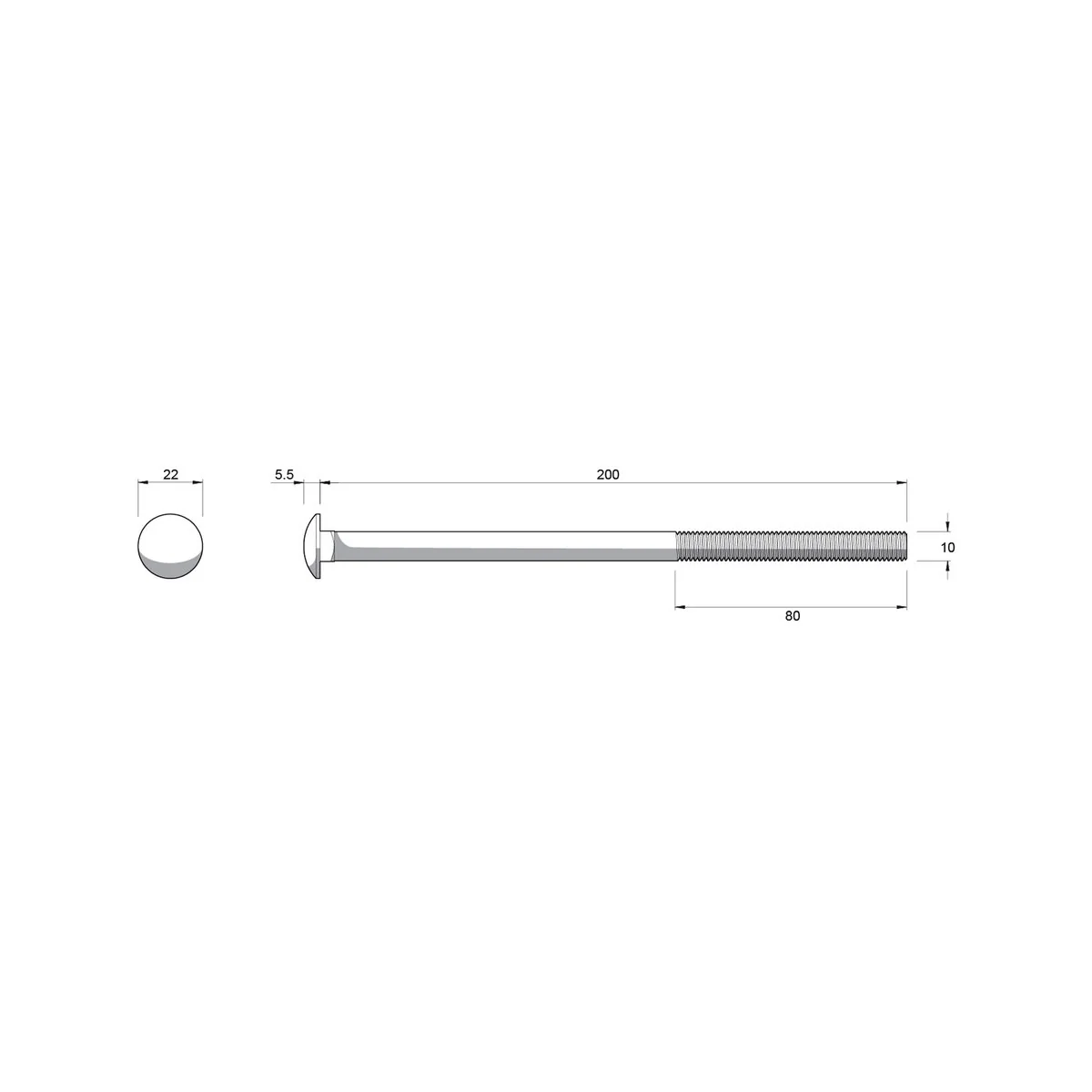 Zenith M10 x 200mm Zinc Plated Cup Head Bolts and Nuts 12 Pack - Secure Fastening Solutions - Image 3