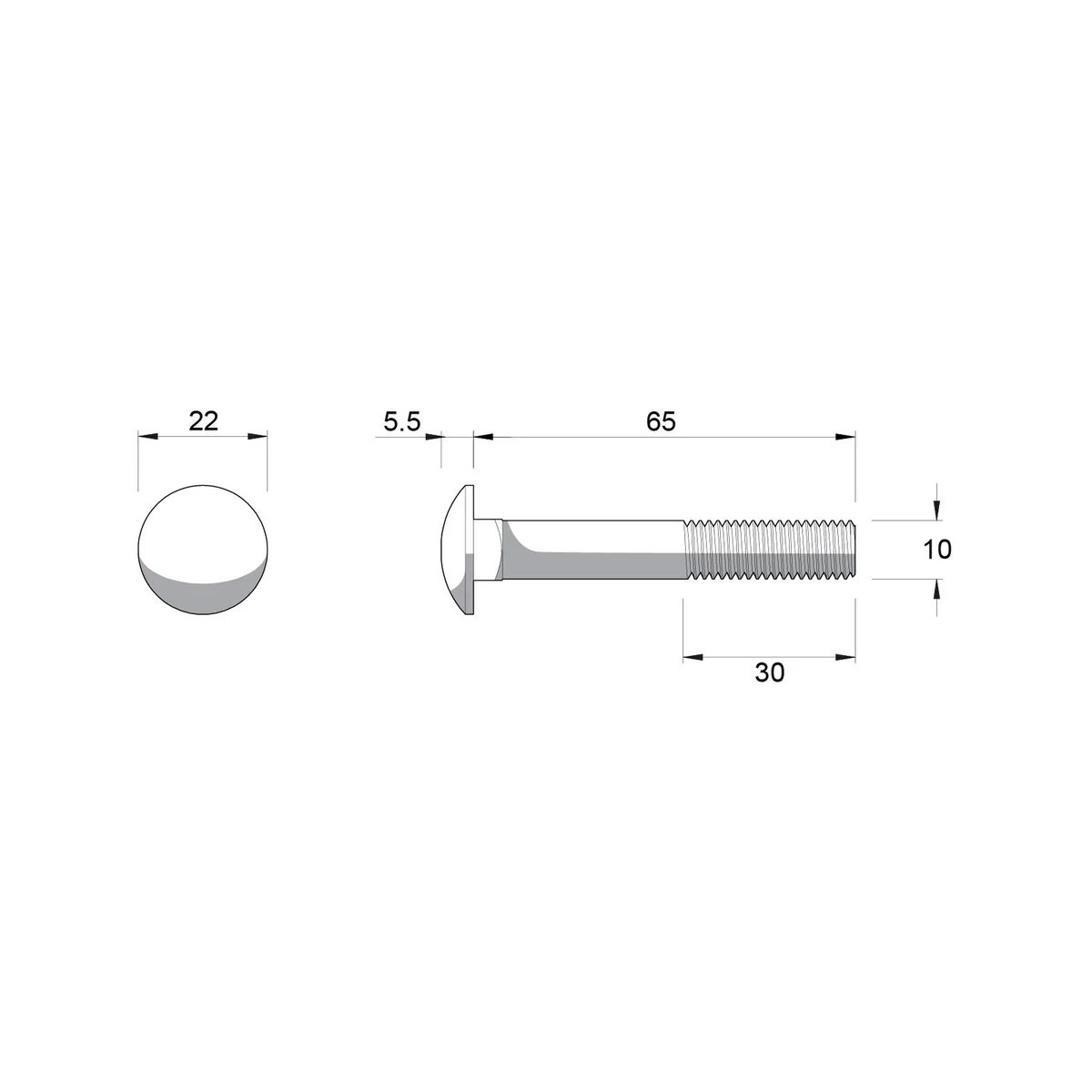 Zenith M10 x 65mm Zinc Plated Cup Head Bolts and Nuts 25 Pack - Reliable Fastening Solutions - Image 5