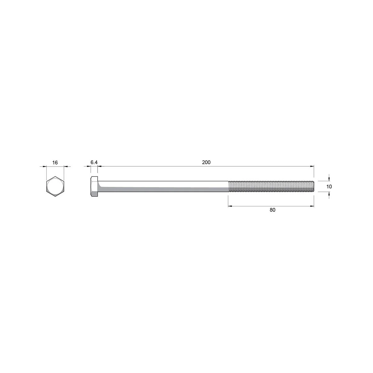 Zenith M10 Zinc Plated Hex Head Bolts and Nuts 25 Pack - 200mm - Durable Fastening - Image 3