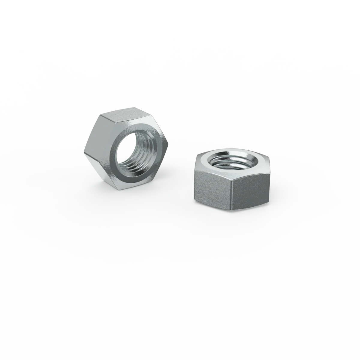 Zenith M10 Zinc Plated Hex Nuts - 18.3mm x 8.2mm x 16mm - Strong Grip - Coarse Thread