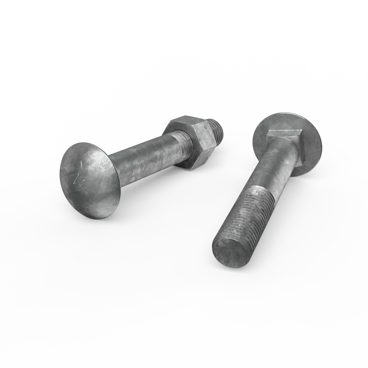 Zenith M16 x 100mm Hot Dip Galvanised Cup Head Bolts Nuts Each