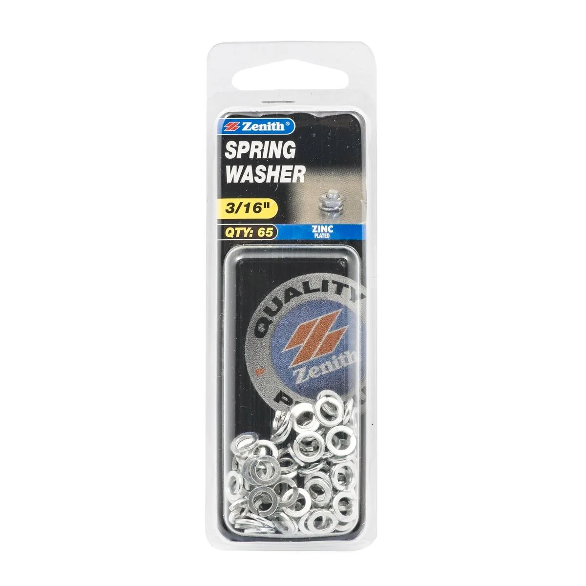 Zenith Spring Washer - 3/16 - 65 Pack - Zinc Plated - Internal Use