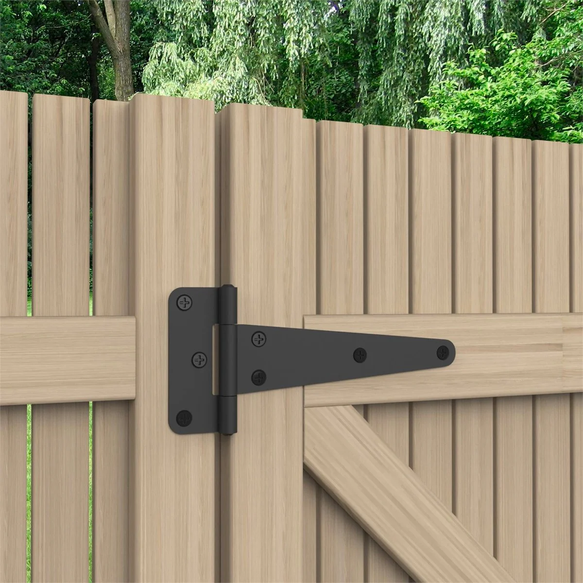 Zenith 200mm Matte Black Tee Gate Hinge 2 Pack - Heavy-Duty Steel - Image 3