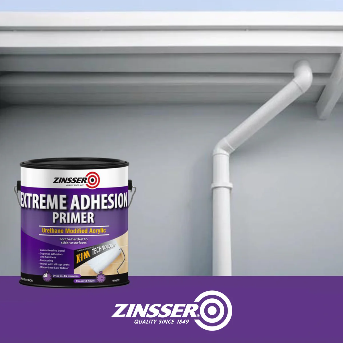 Zinsser Extreme Adhesion Primer - 3.78L - Brush On - Fast Drying - Image 2